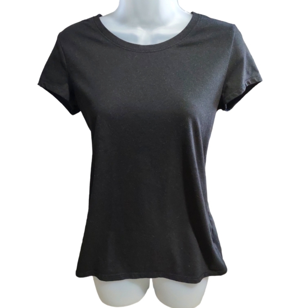 No Boundaries Black Scoop Neck Top Junior's Large
